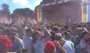 Party time at the finish line.